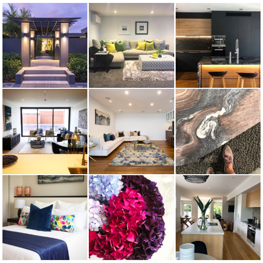 instagram top nine photos 2019 with flowers, modern houses, interior design