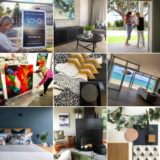 instagram top 9 sojo design interior design inspiration with bright coloured art and moodboards