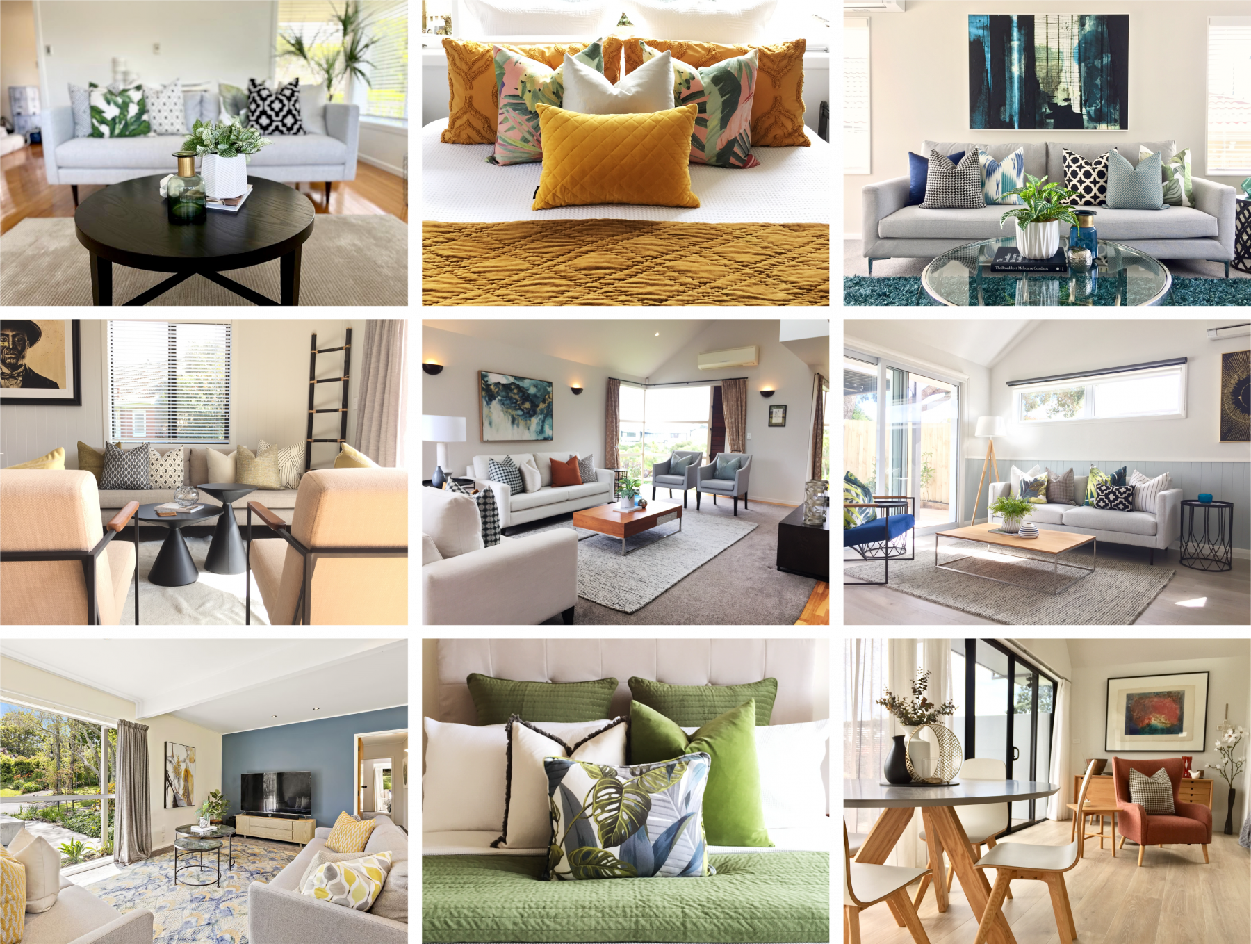 best auckland home staging modern contemporary colourful home styling bedrooms and lounges with designer accessories